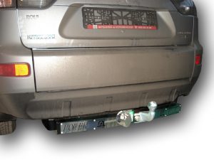 ТСУ для MITSUBISHI OUTLANDER XL (CW0) 2007-2012 (C НЕРЖ. ПЛАСТИНОЙ)